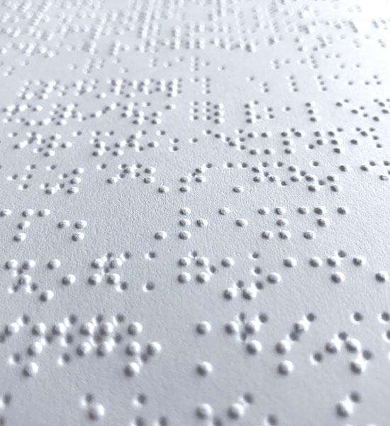 Braille text