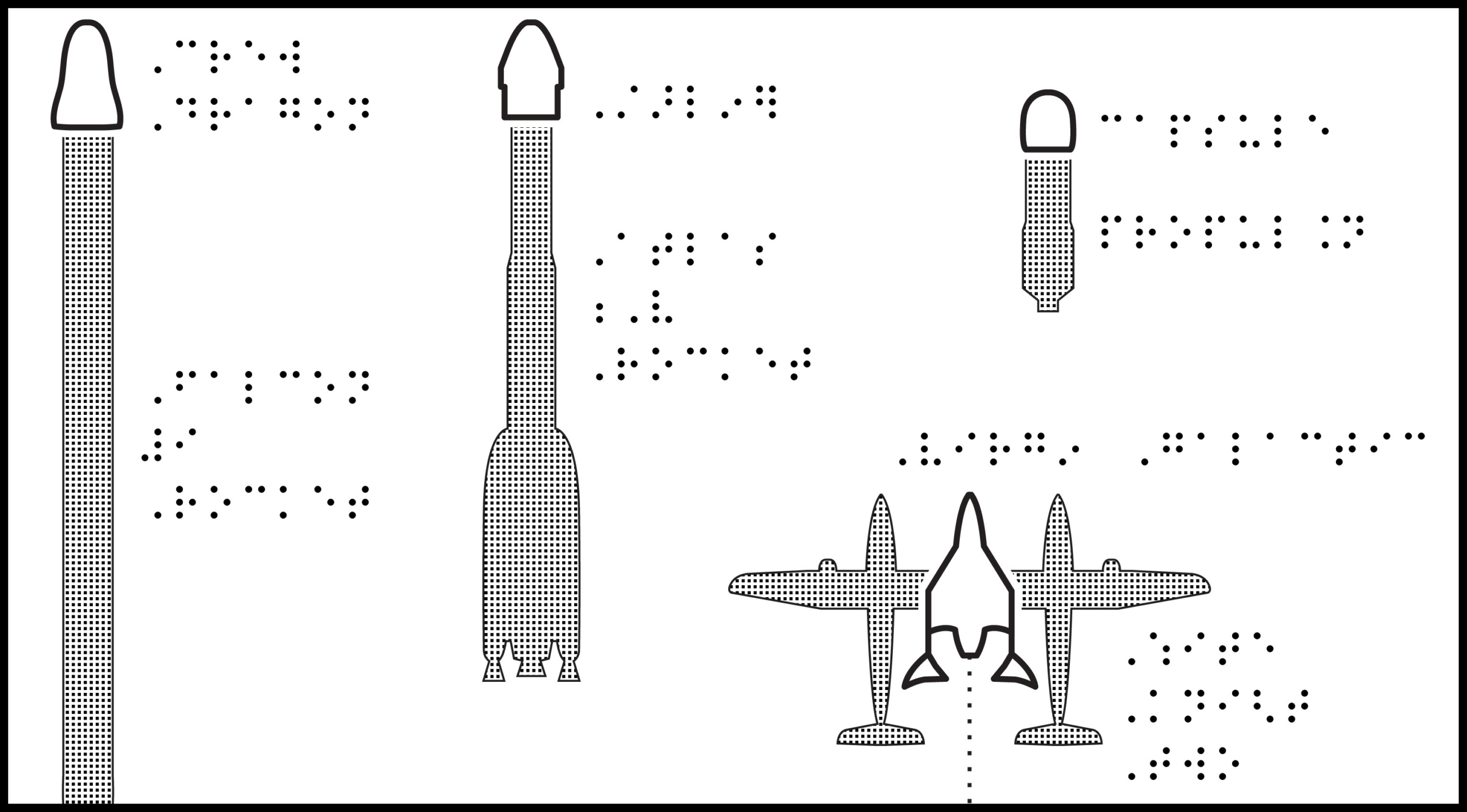 Four space vehicles